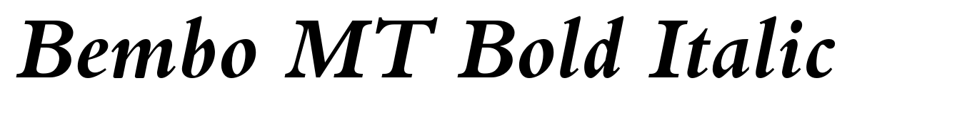 Bembo MT Bold Italic